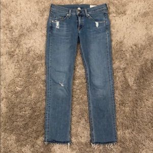 Rag & Bone Distressed Skinny Jean Everton Wash